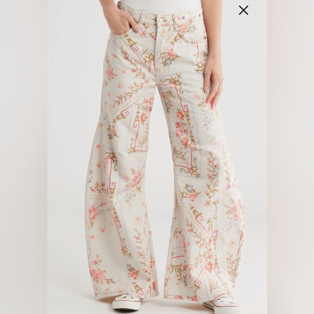 We The Free - Eden high rise Jeans - Cream and Pink